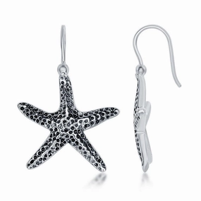 Sterling Silver Starfish Earrings