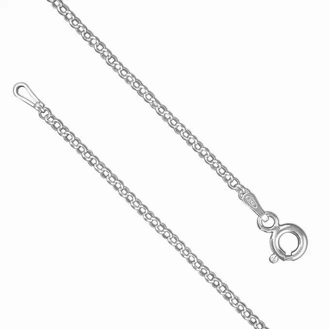Sterling Silver Stars Round Locket and Chain