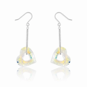 Sterling Silver Swarovski Crystal Dangling Earrings