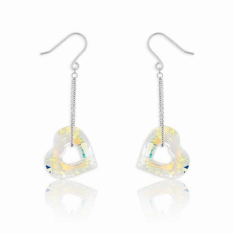 Sterling Silver Swarovski Crystal Dangling Earrings