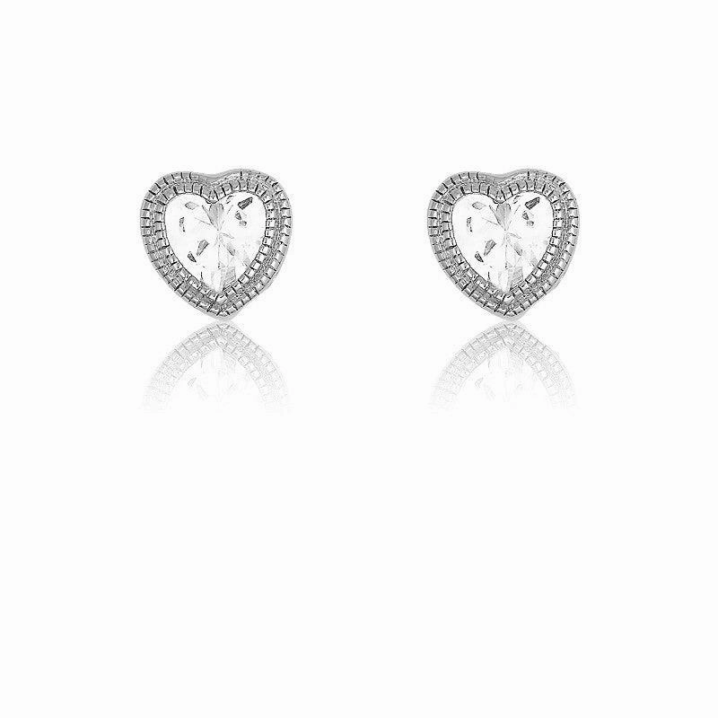 Sterling Silver Tear Shape Cutouts Edge Earrings