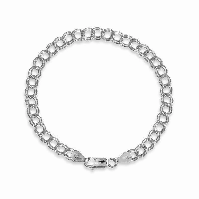 Sterling Silver Twin Charm Bracelet, 9"
