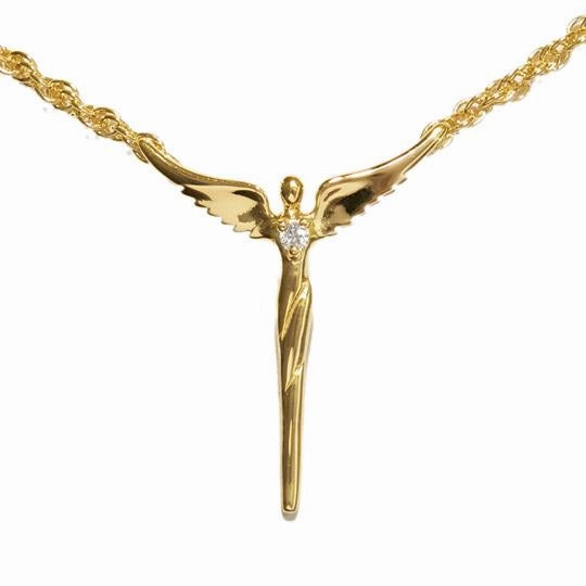 Steven Lavaggi Perfect Angel Necklace with Diamond Accent