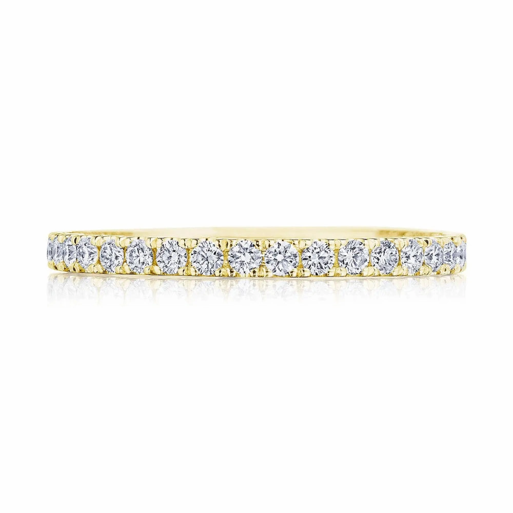 Tacori 14k Coastal Crescent French Pave Diamond Wedding Band