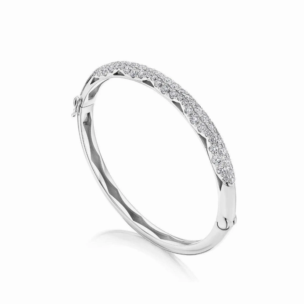 Tacori 18k Crescent Eclipse Full Diamond Bangle