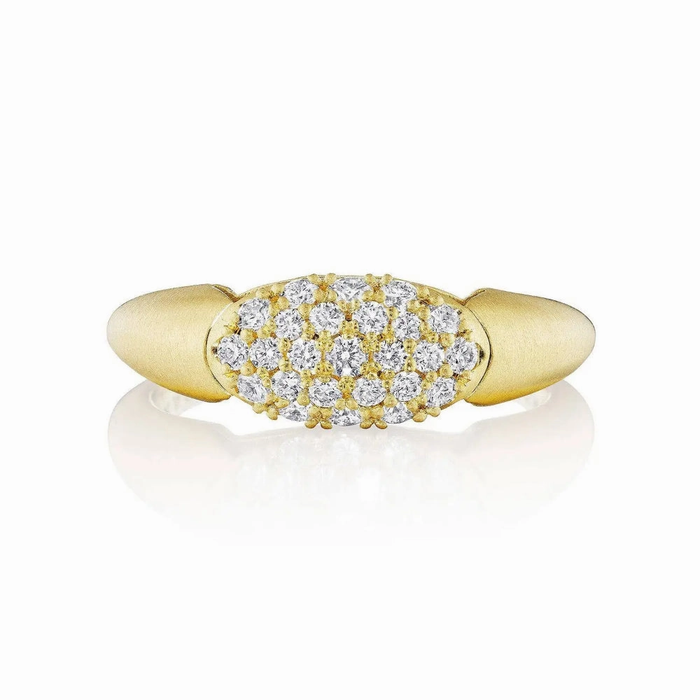 Tacori 18k Crescent Eclipse Petite Dome Ring with Satin Finish