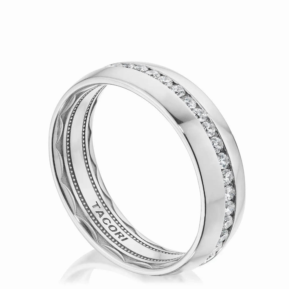 Tacori 18k Diamond High Polish Finish Men's Wedding Band