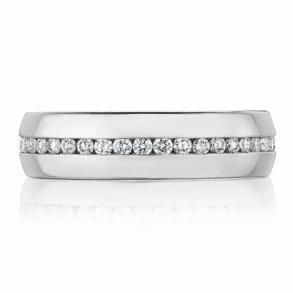 Tacori 18k Diamond High Polish Finish Men's Wedding Band
