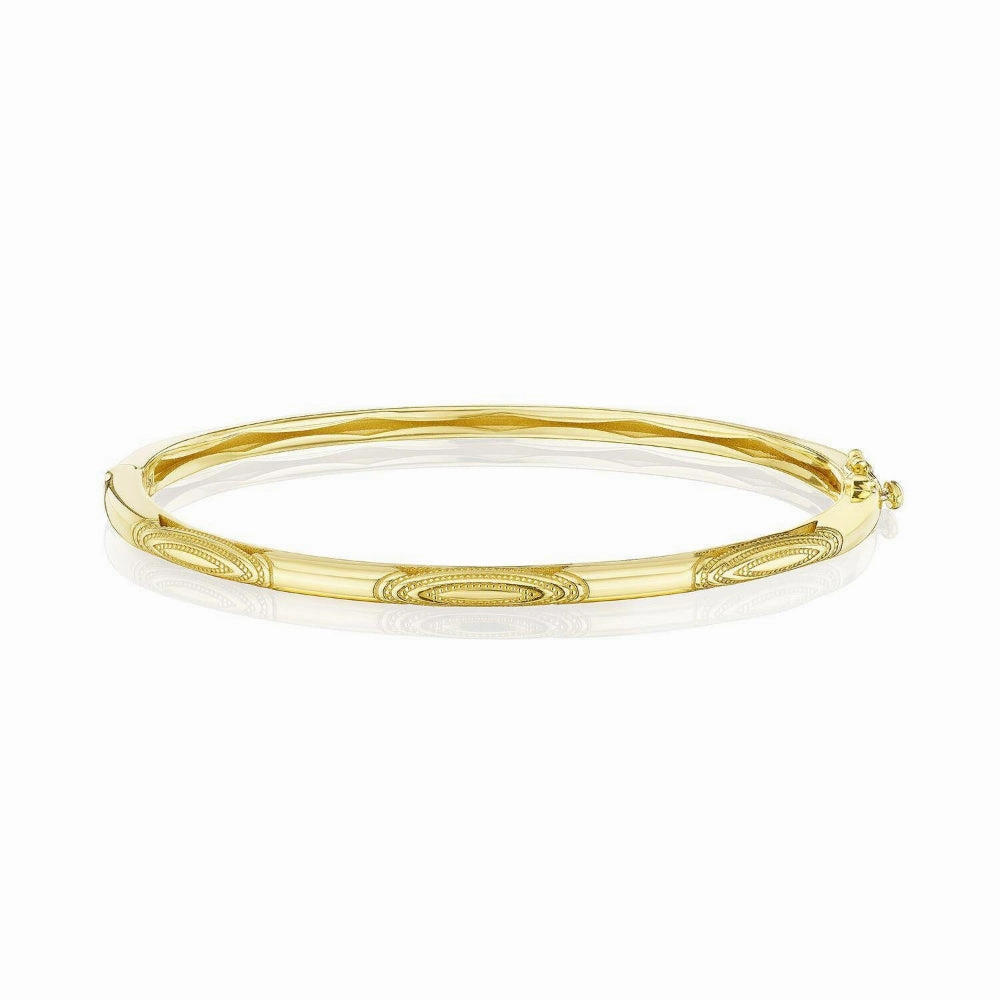 Tacori 18k Gold Crescent Eclipsle Bangle Bracelet