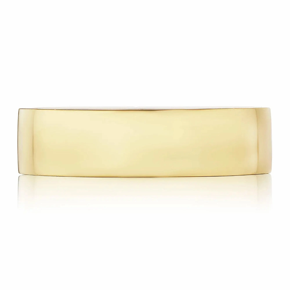 Tacori 18Y Classic Flat Mens Wedding Band in High Polish