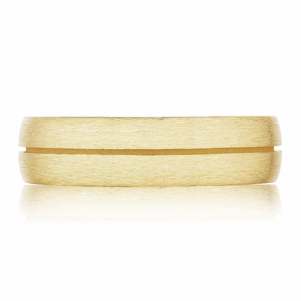 Tacori 18Y Classic Streamline Brushed Finish Men's Wedding Band