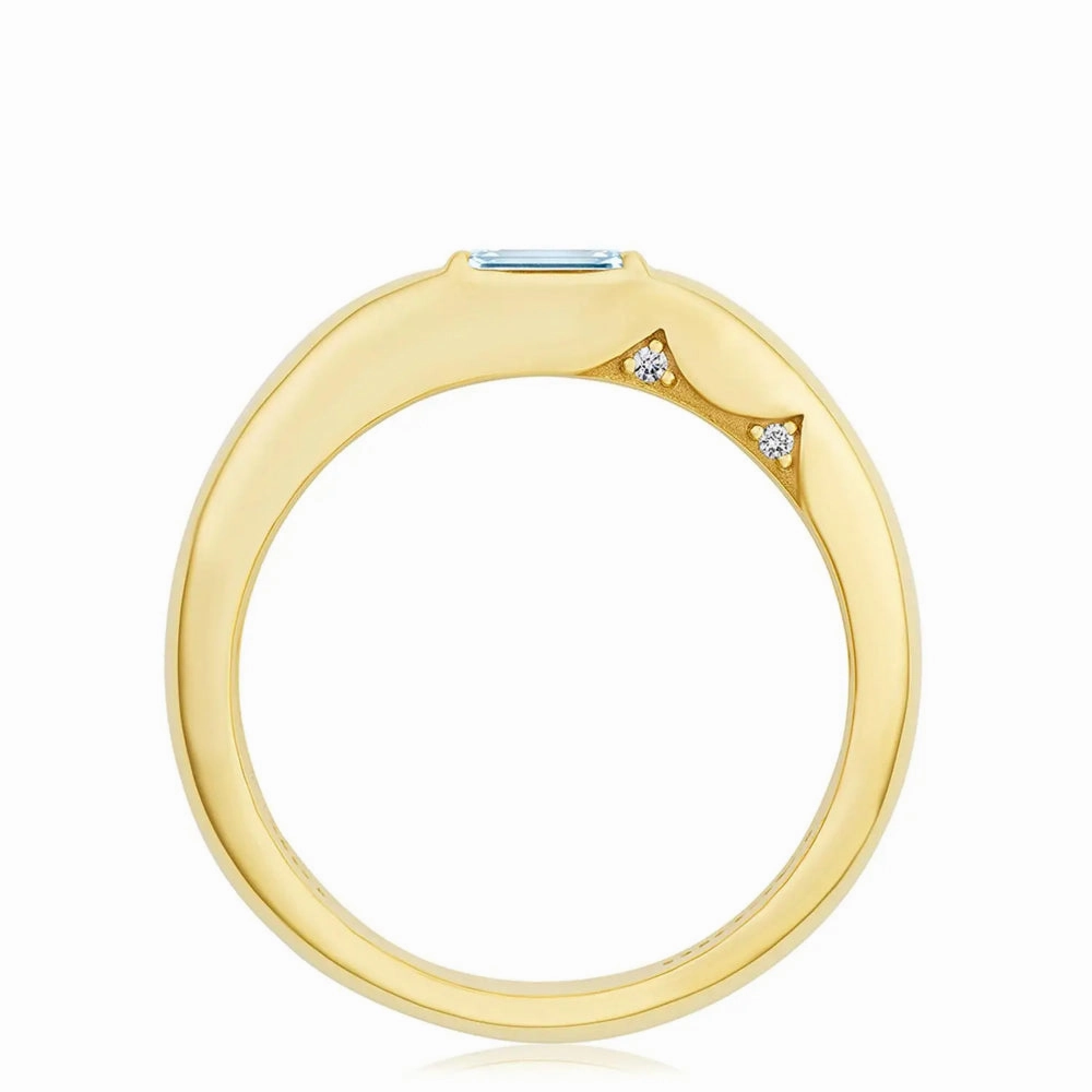 Tacori Allure 18k Domed Sky Blue Topaz Ring