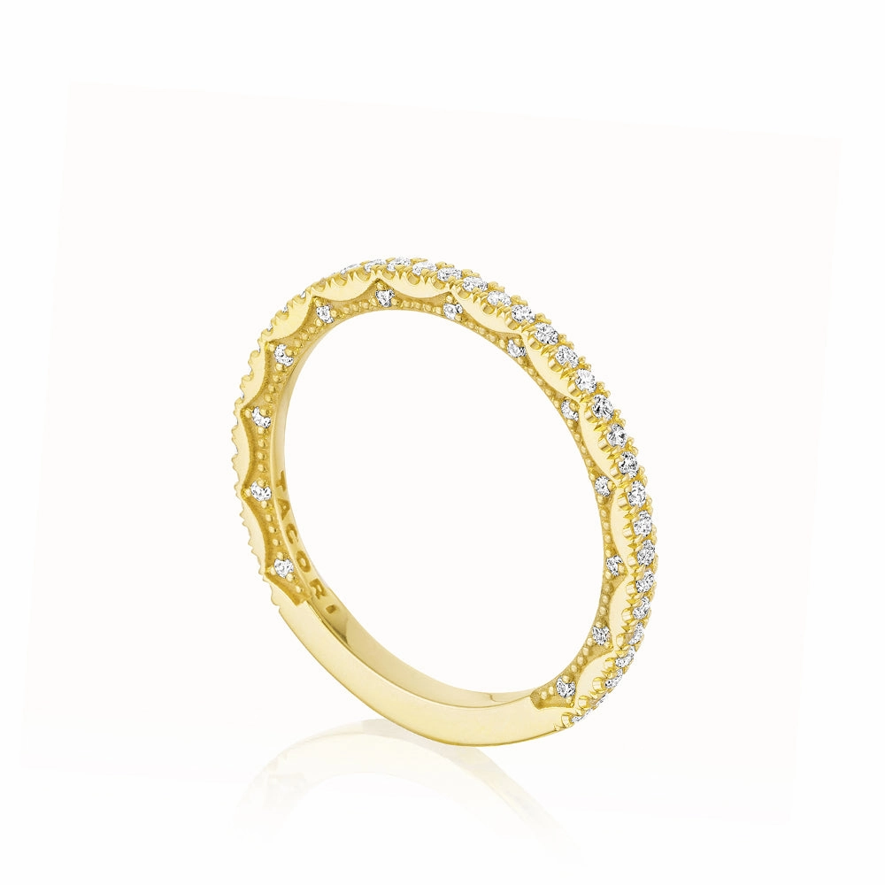 Tacori Coastal Crescent French Pave Diamond Wedding Band