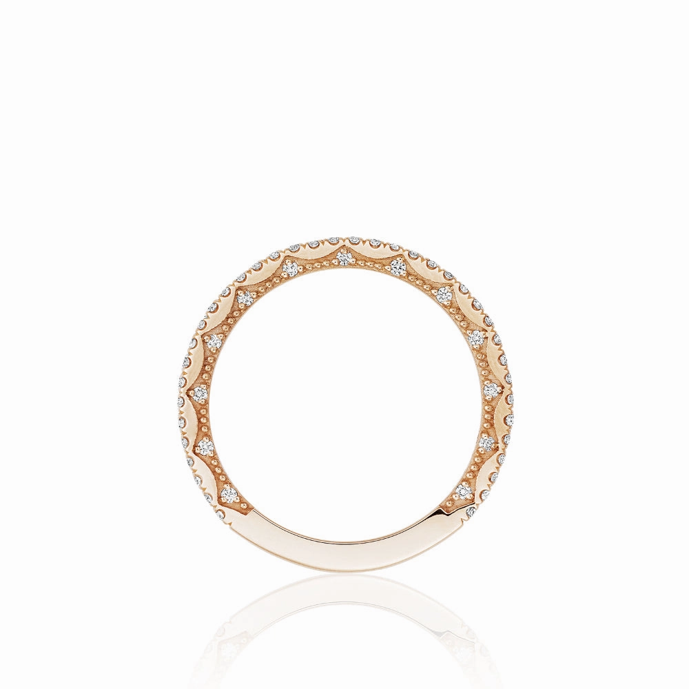 Tacori Coastal Crescent French Pave Diamond Wedding Band