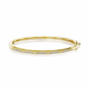 Tacori Crescent Eclipse 18k Single Row Diamond Bangle