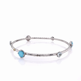 Tacori Island Rains Sterling Silver Neo-Lite Aquamarine Bangle