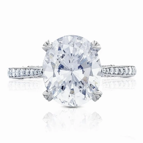 Tacori  RoyalT Platinum Oval Solitaire Engagement Ring