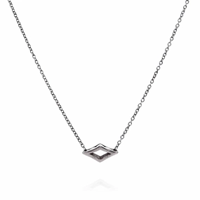 Tacori Sterling Silver 18" Open Marquise Shaped Pendant Necklace