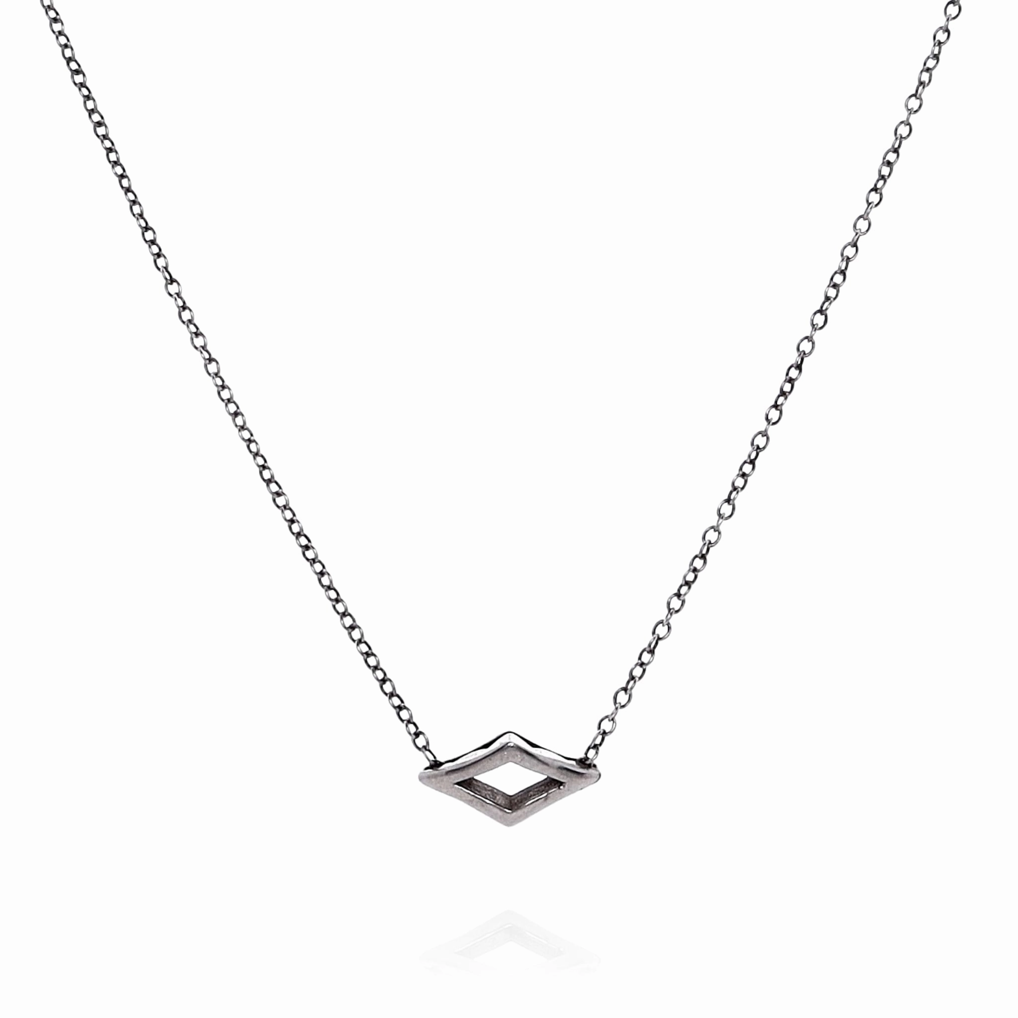 Tacori Sterling Silver 18" Open Marquise Shaped Pendant Necklace