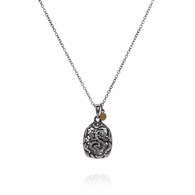 Tacori Sterling Silver Letter "S" Diamond Pendant Necklace