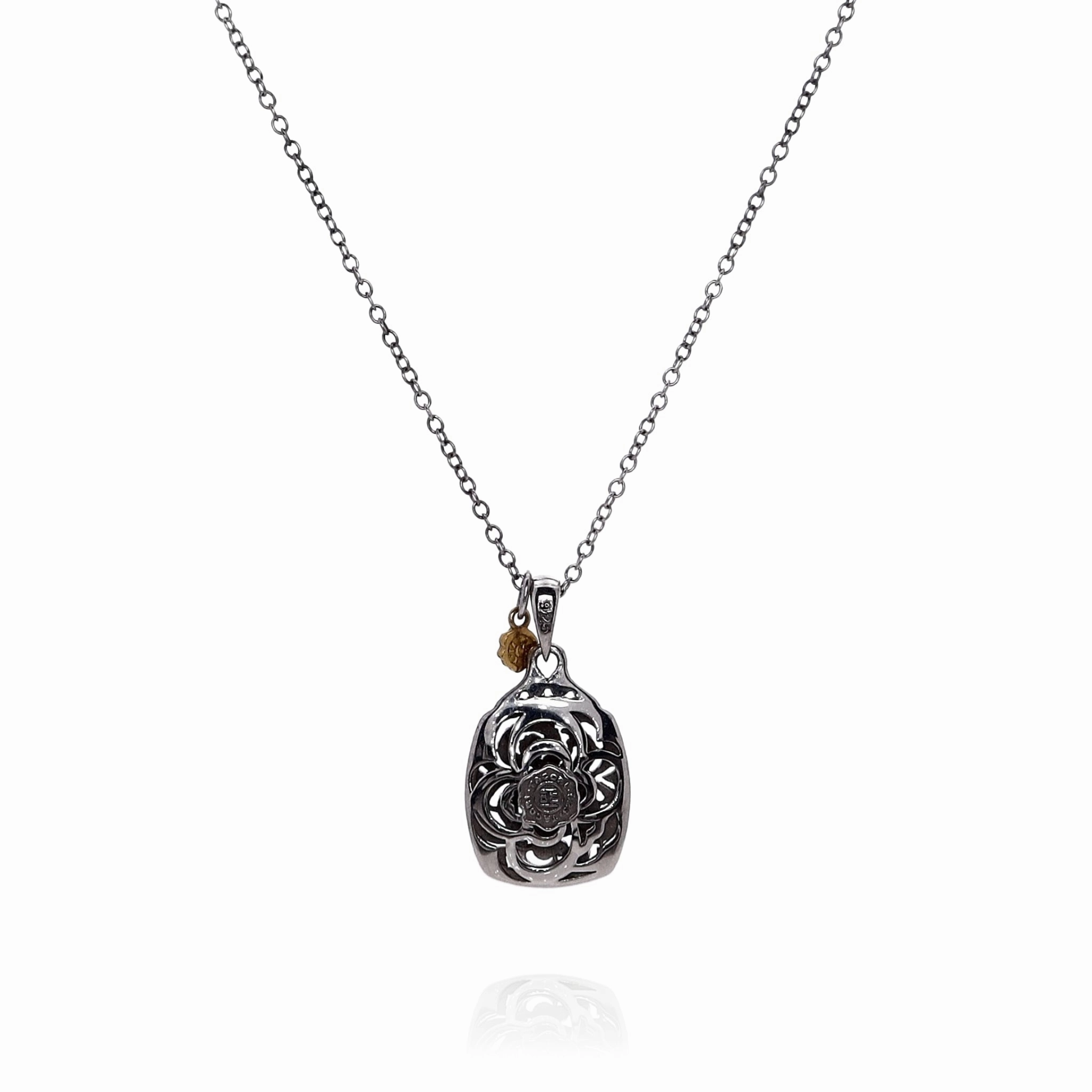 Tacori Sterling Silver Letter "S" Diamond Pendant Necklace