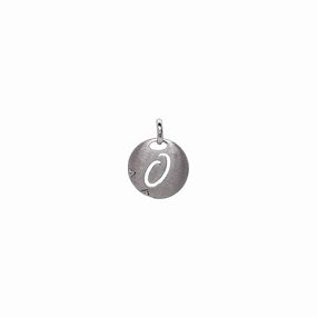 Tacori Sterling Silver Open Letter "O" Diamond Pendant