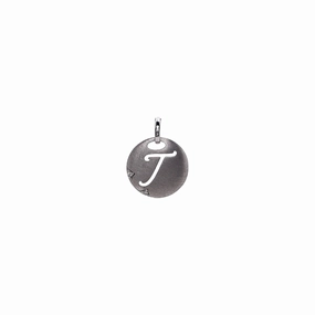 Tacori Sterling Silver Open Letter "T" Diamond Pendant