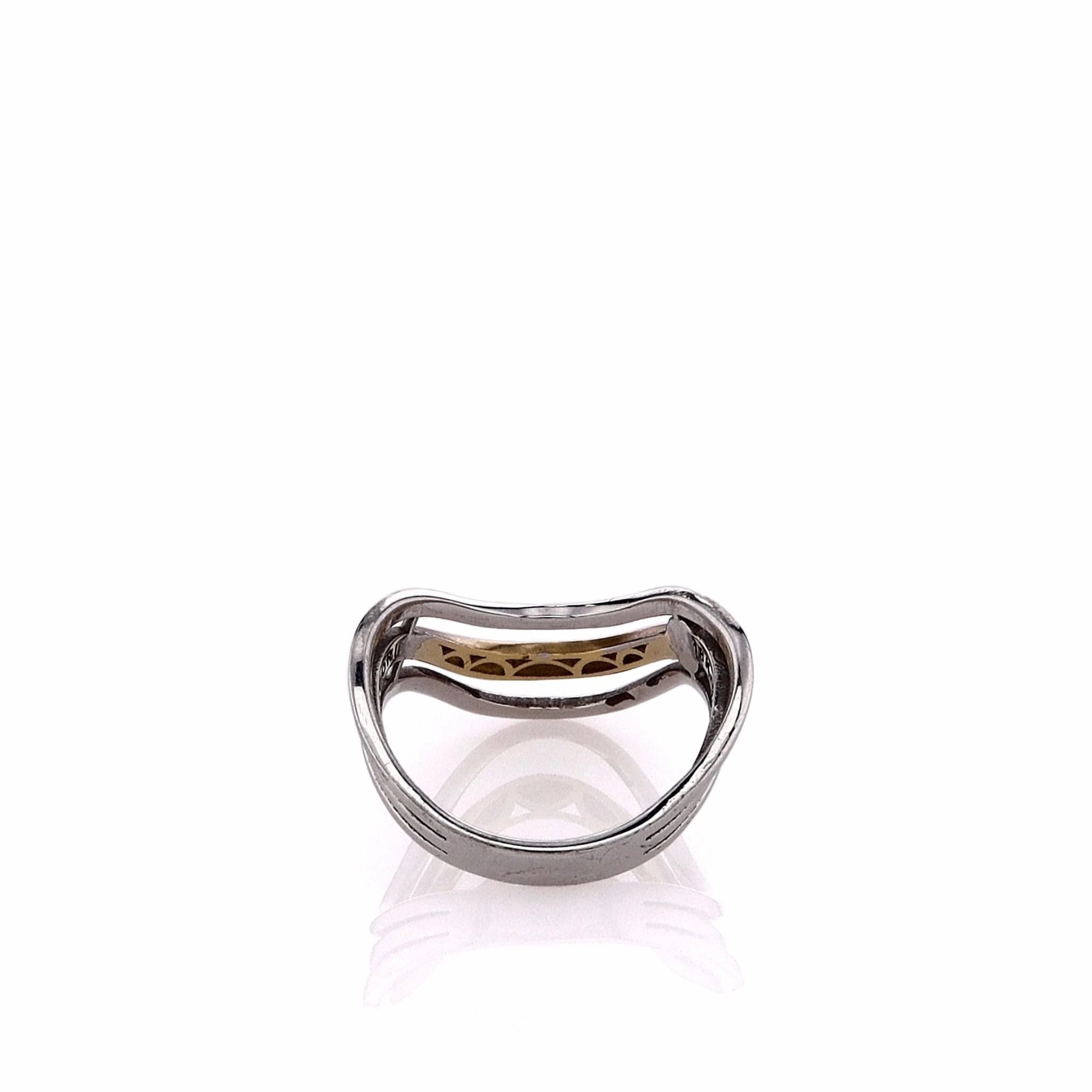 Tacori Two-Tone 3 Row Open Crescent Split Shank Ring