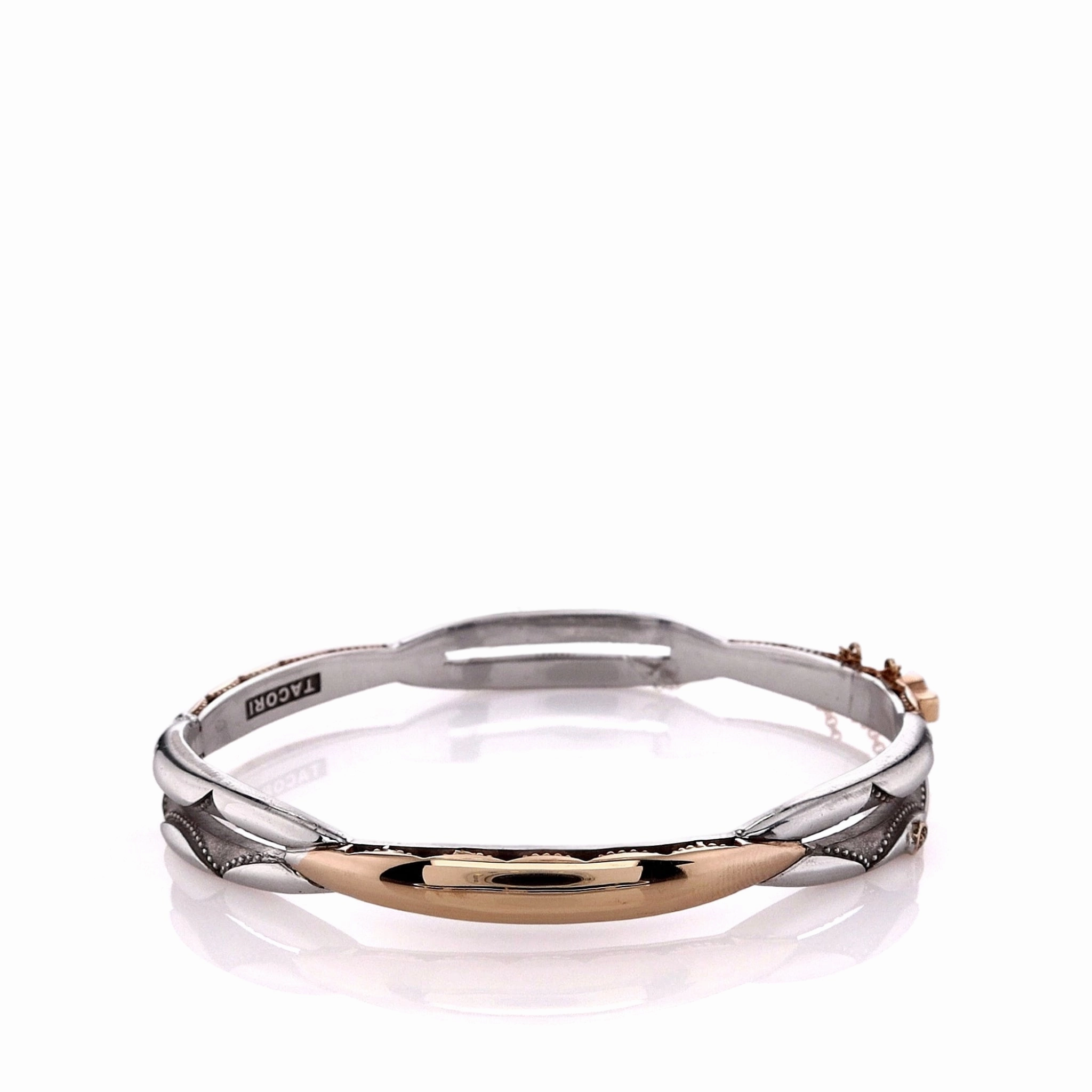 Tacori Two-Tone Oval Promise Bangle Bracelet With Key - Medium