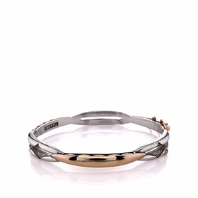 Tacori Two-Tone Oval Promise Bangle Bracelet With Key - Medium