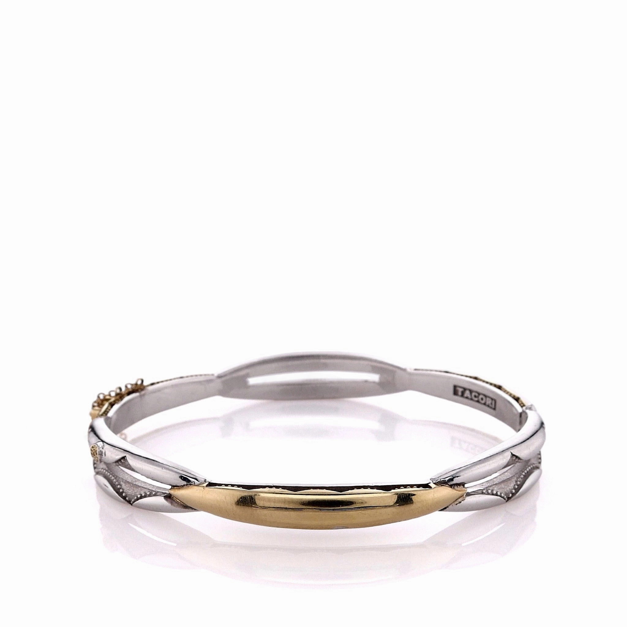 Tacori Two-Tone Oval Promise Bangle Bracelet With Small Key - Medium