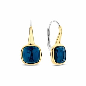 Ti Sento Deep Blue Cushion Drop Earrings