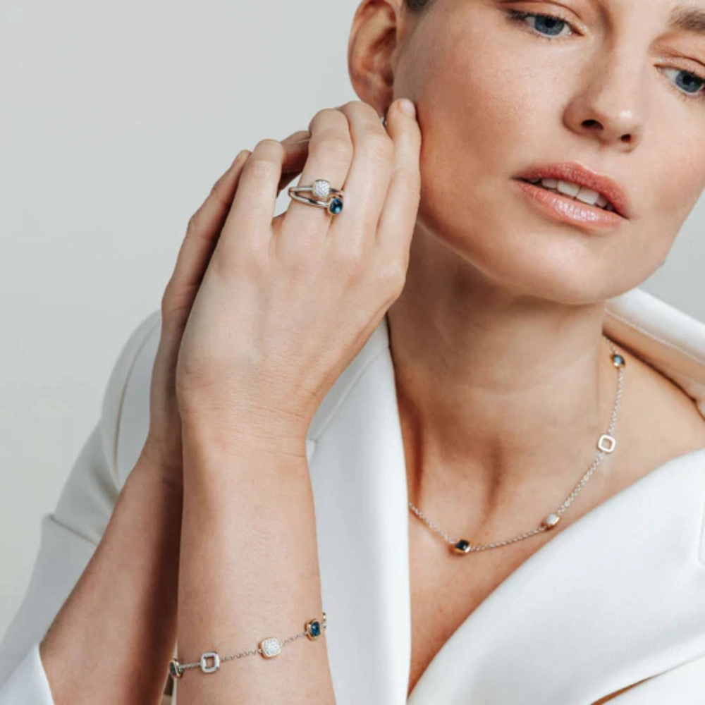 Ti Sento Gold-Plated Silver Cushion Ring