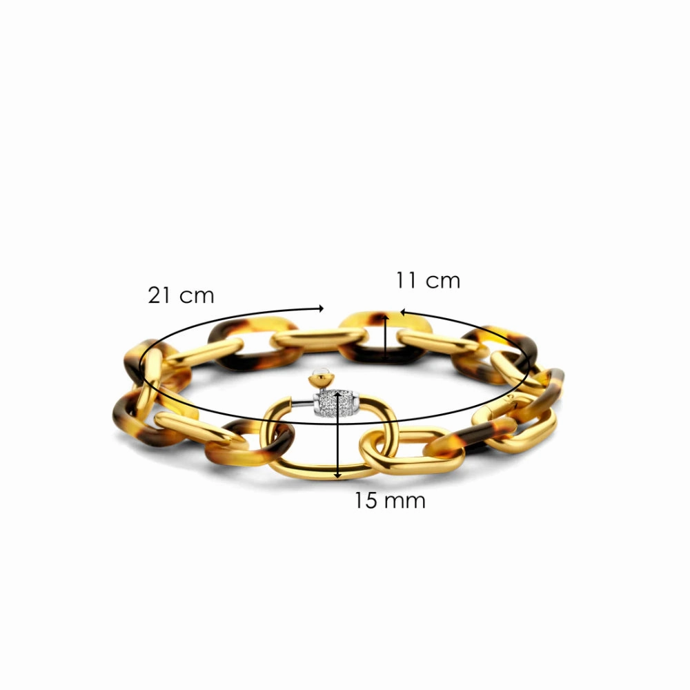 Ti Sento Leopard Print Links Bracelet