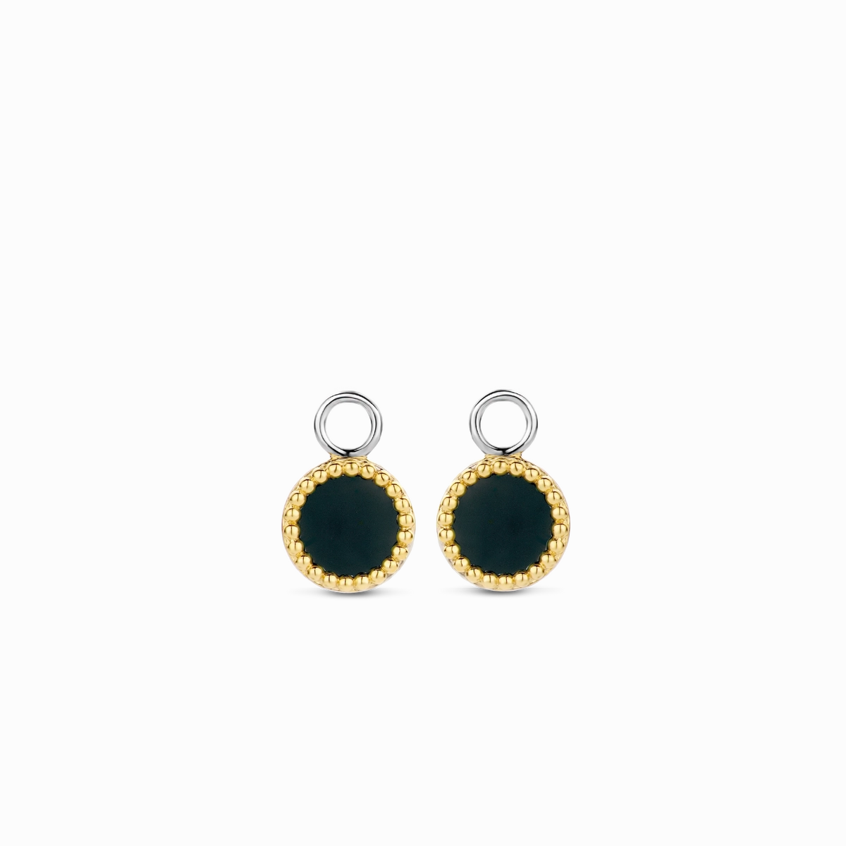 TI SENTO-Milano Sterling Silver/YG plated Onyx Ear Charm