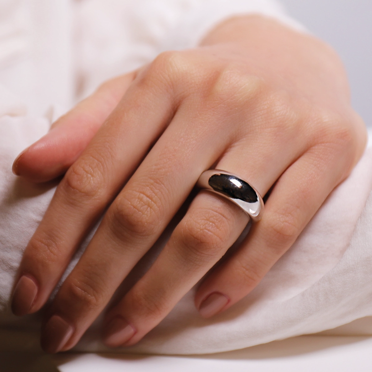 Ti Sento Polished Dome Ring