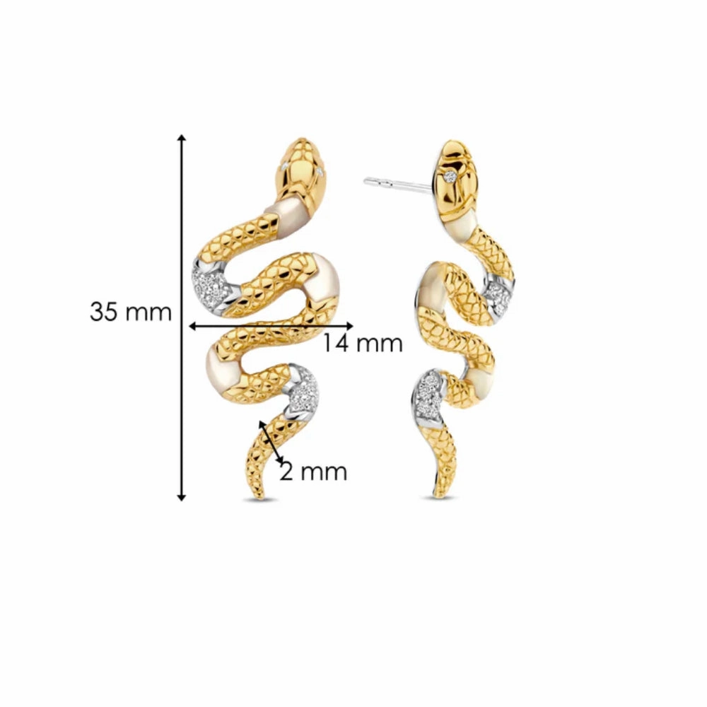 Ti Sento Snake Drop Earrings