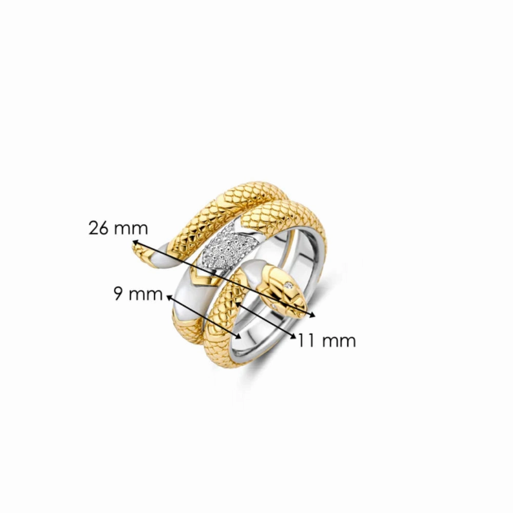 Ti Sento Snake Wrap Ring