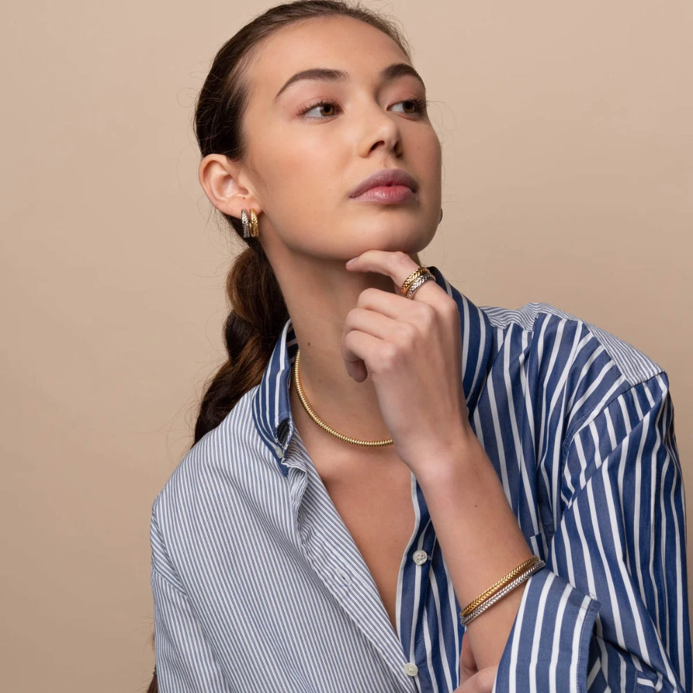 Ti Sento Sterling Silver Braided Ring