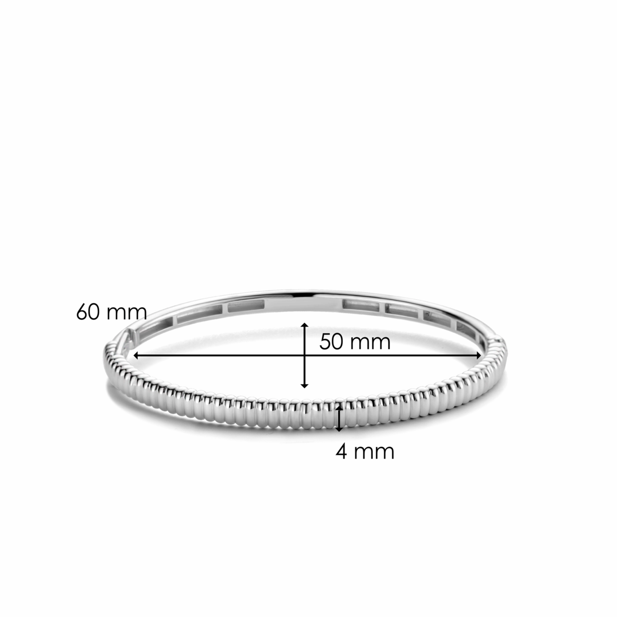 Ti Sento Sterling Silver Grooved Bracelet
