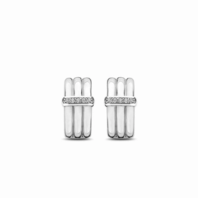Ti Sento Sterling Silver Huggie Hoop Earrings