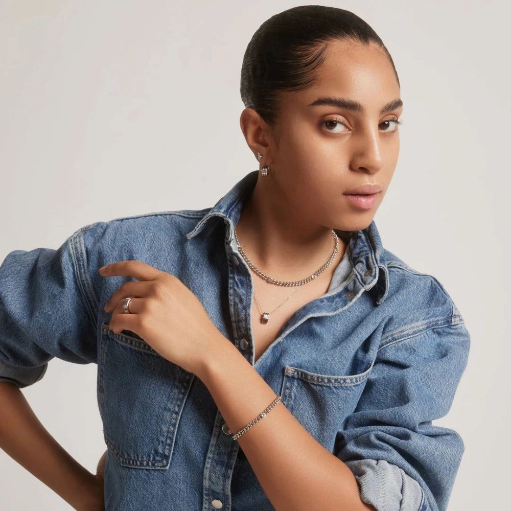 Ti Sento Sterling Silver Huggie Hoop Earrings