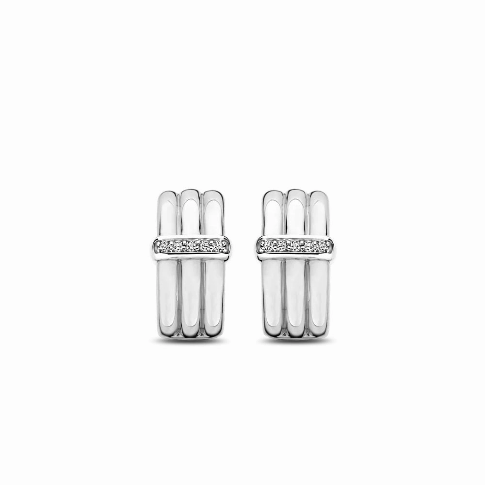 Ti Sento Sterling Silver Huggie Hoop Earrings