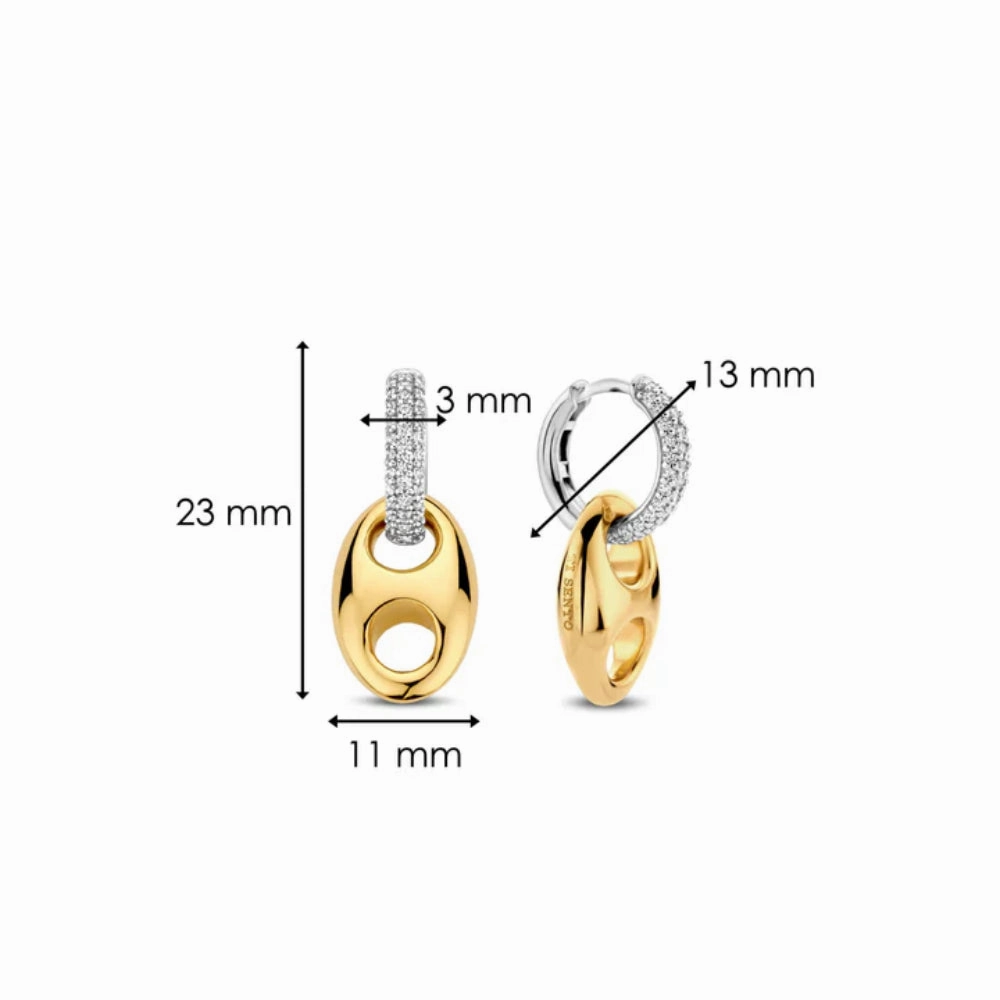 Ti Sento Two-Tone Coffee Bead Drop Earrings