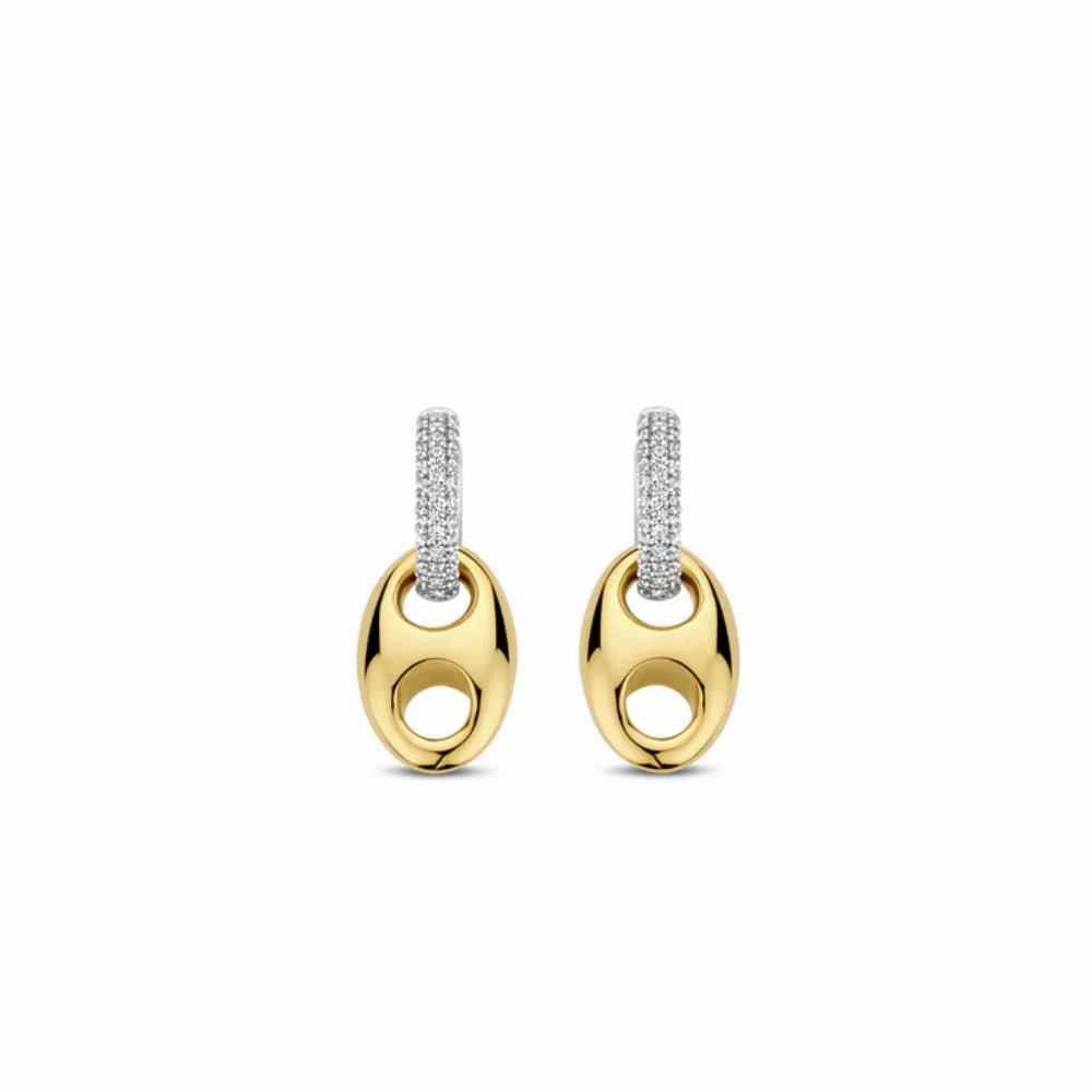Ti Sento Two-Tone Coffee Bead Drop Earrings