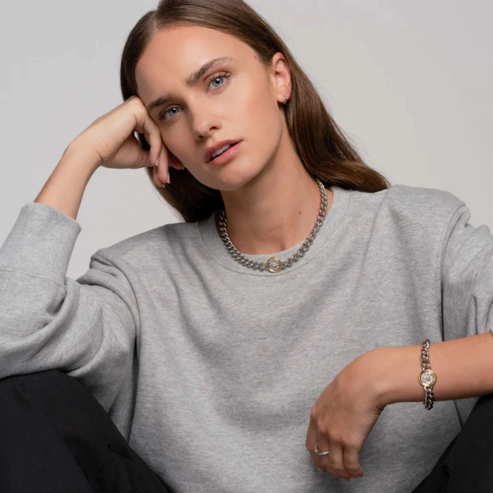 Ti Sento Two-Tone Coin Bracelet