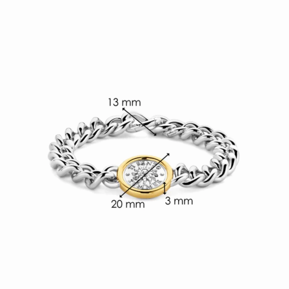Ti Sento Two-Tone Coin Bracelet