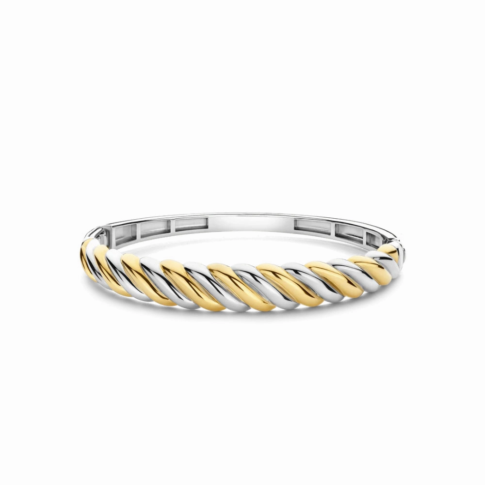 Ti Sento Two-Tone Domed Twist Bracelet