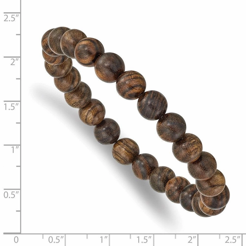 Tigerwood Bead Stretch Bracelet