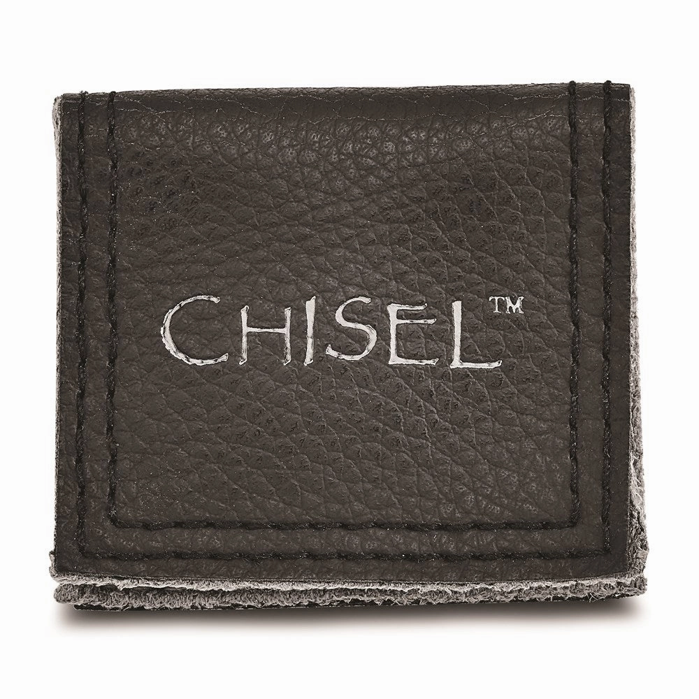 Titanium Brushed Diamond Cross Flat Band | TB444A